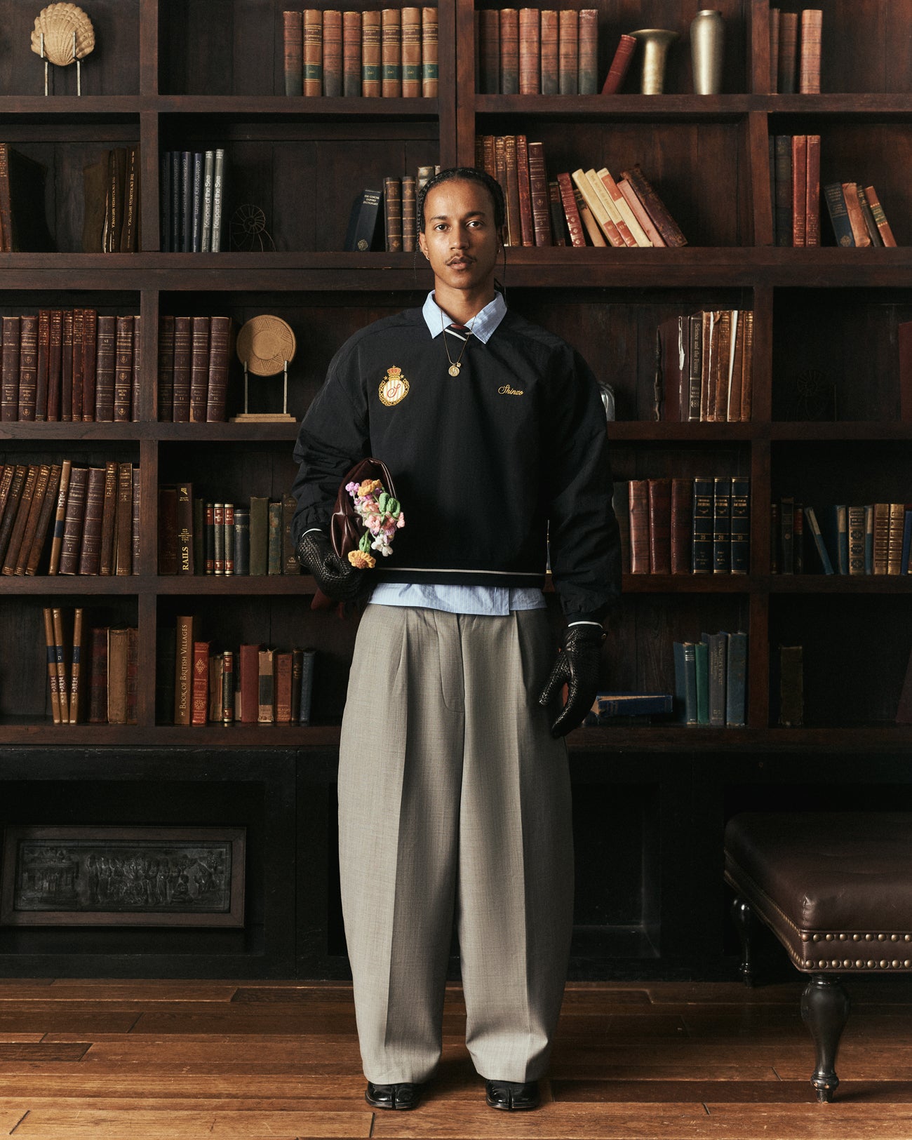 Amefuto Nylon V-Neck Pullover Jersey