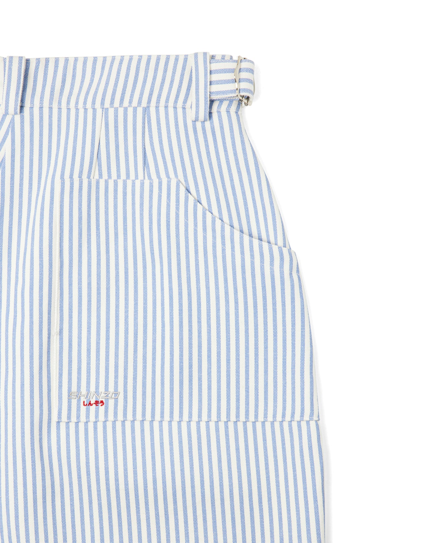 Tomokazu Canvas Balloon Pinstripe Pants