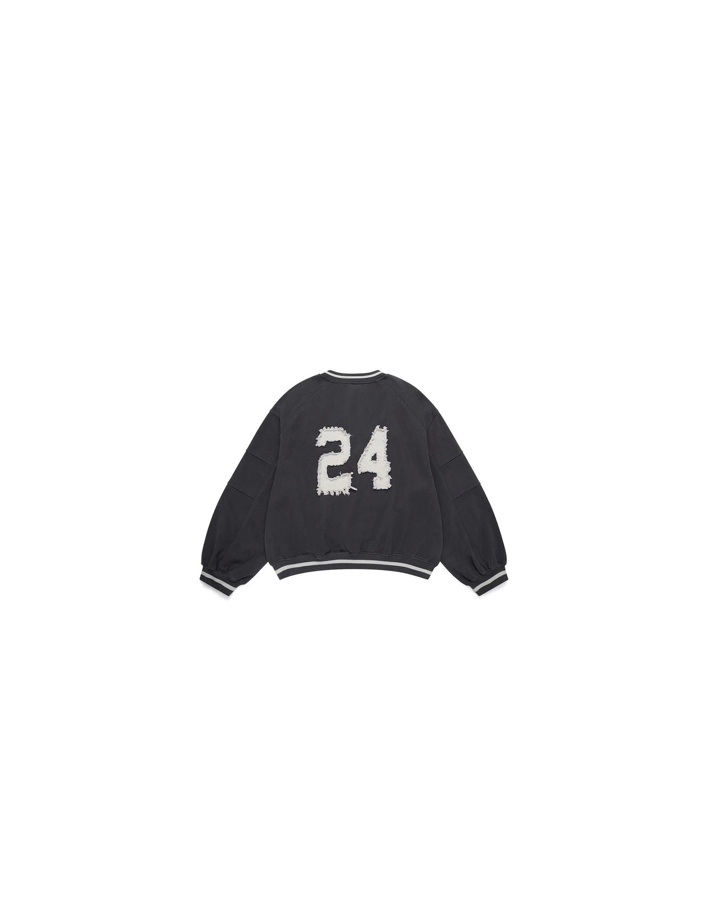 Futtobōru Heavyweight Washed Black Jersey Crewneck