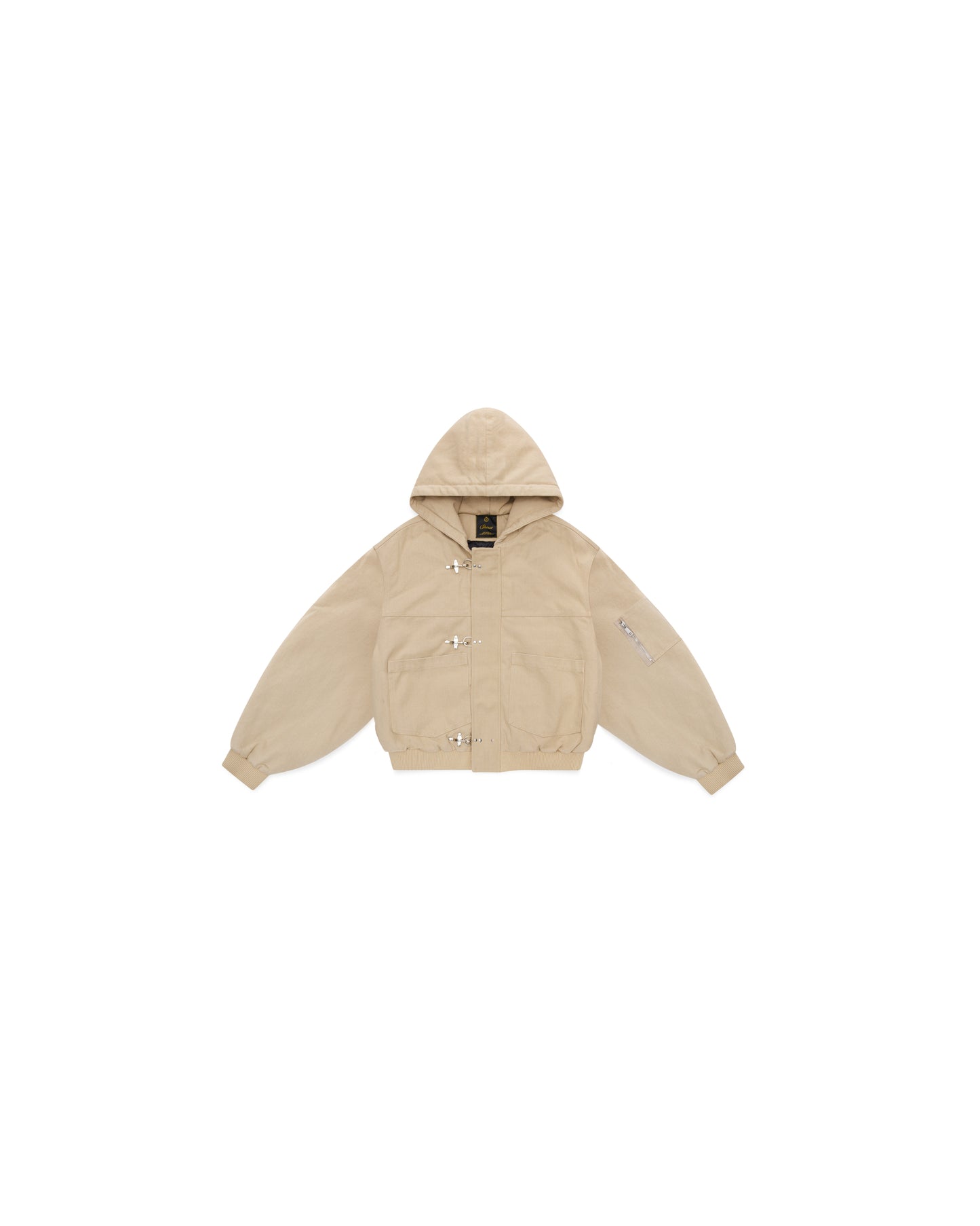 Shige 15oz Khaki Canvas Clasp Bomber Jacket