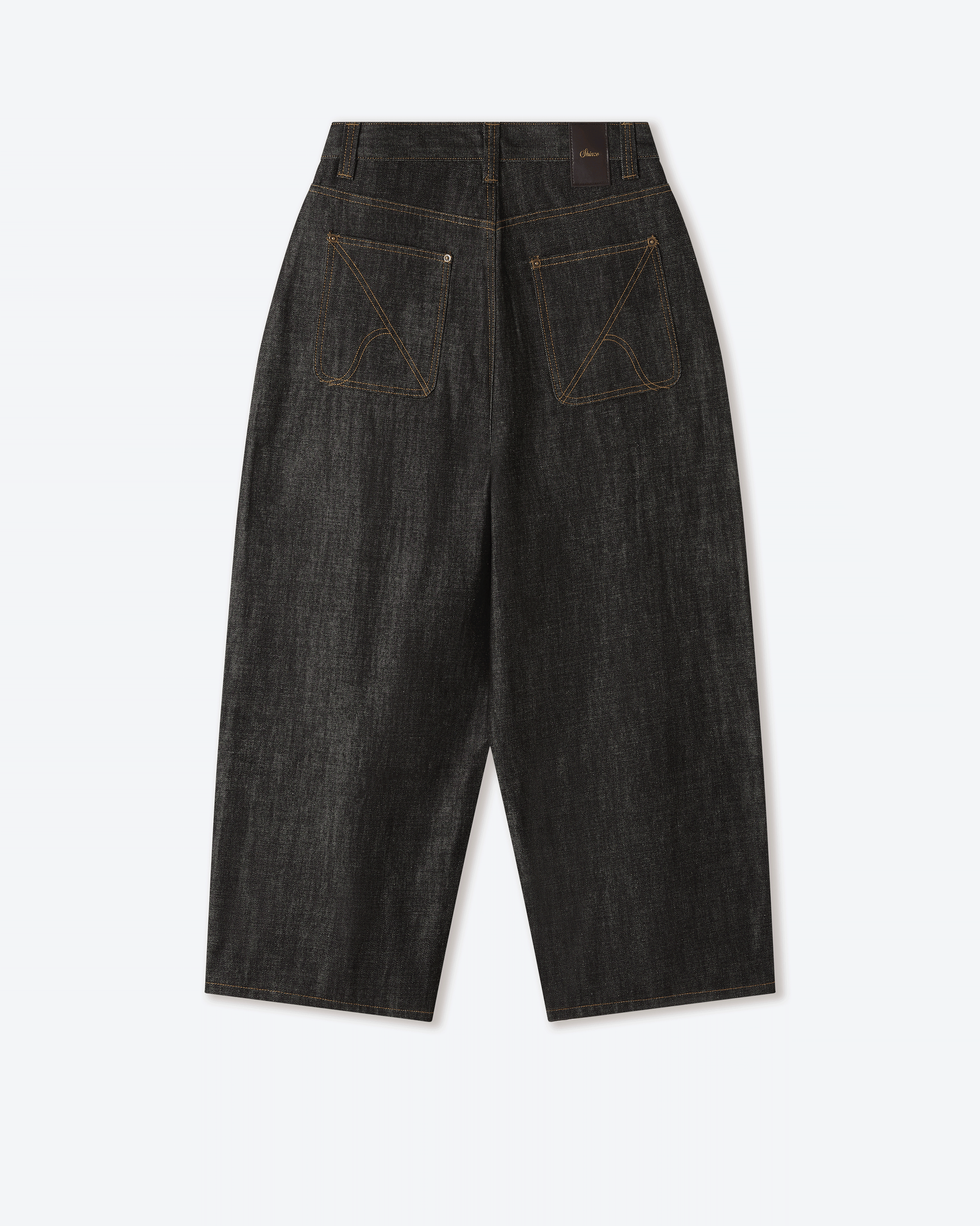 Okayama Black Raw Balloon Denim Pants